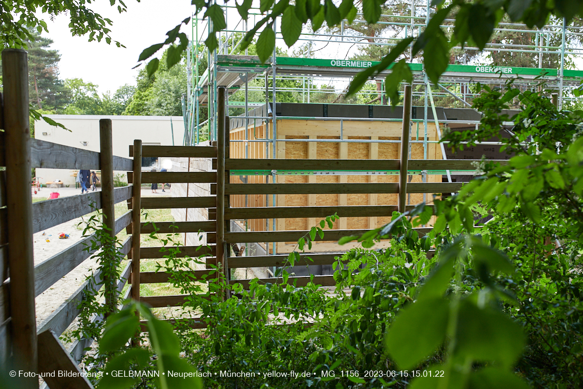 15.06.2023 - Neubau des Kindergartens und Hort für Kinder in der Quiddestraße in Neuperlach